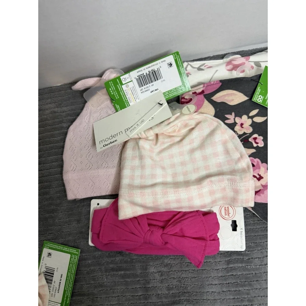 Lot Of Modern Moments by Gerber 6/9 Months Baby Girl Clothes